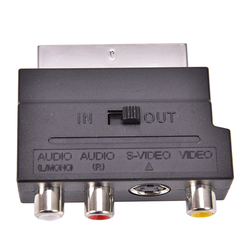 Voor Video Dvd-Recorder Tv-Projector Rgb Scart Naar 3 21 Pins Rca S-Video Adapter Composiet Rca Svhs S-Video Av Tv Audio