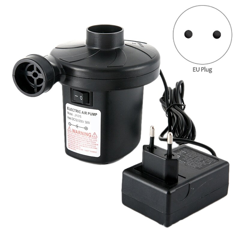 Elektrisk luftpumpe bil oppustelig pumpe bærbar luftmadraspumpe universal elektrisk pumpe til oppustelige eu-stik