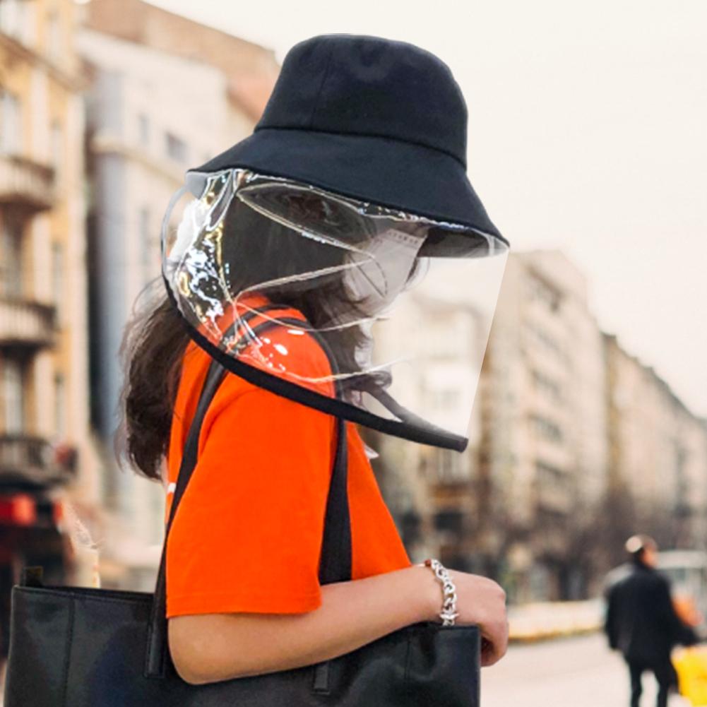 Gorra transparente de protección, gorro plegable para exteriores, protección total, para pesca y Hitchhiking, 360