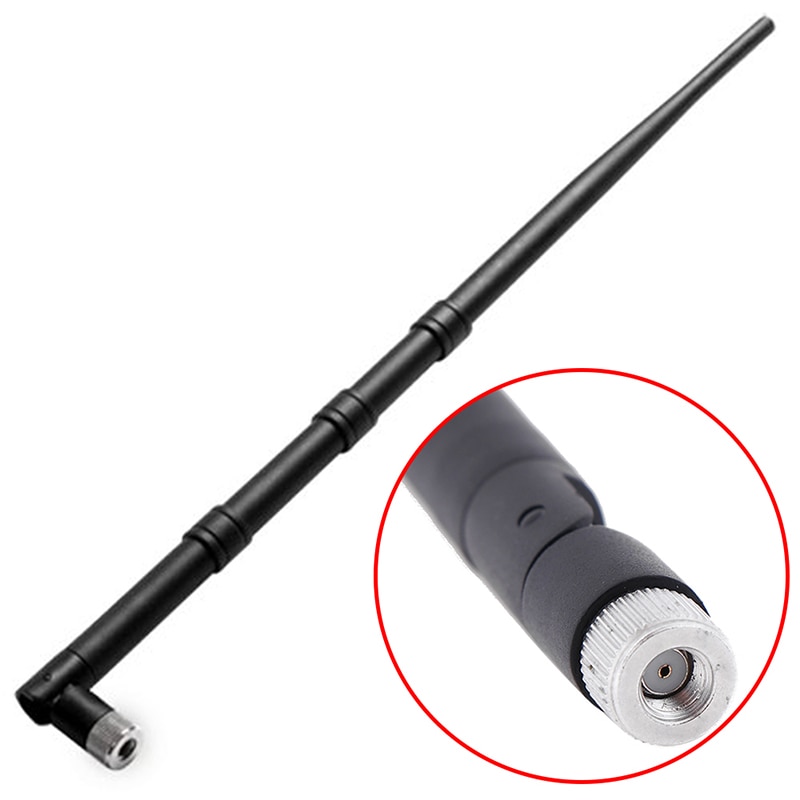 Top 9DBI IP Camera RP-SMA 2.4G Wi-Fi Booster Wireless Antenna For Router Network PC Black