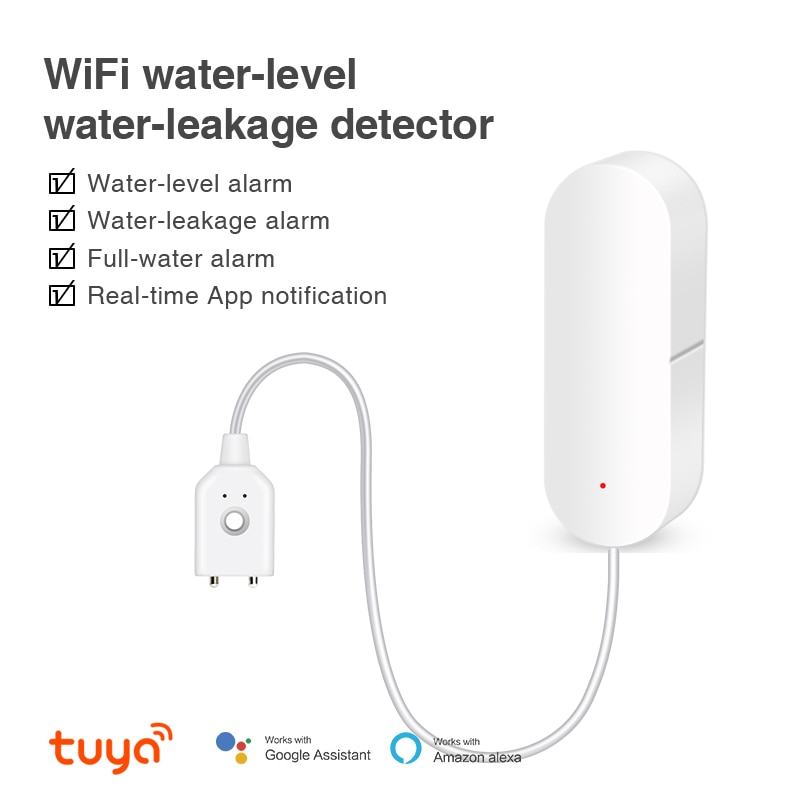 Tuya Wifi Water Lekkage Detectoren Water Valve Sensor Compatibel Met Tuyasmart/Smart Leven App