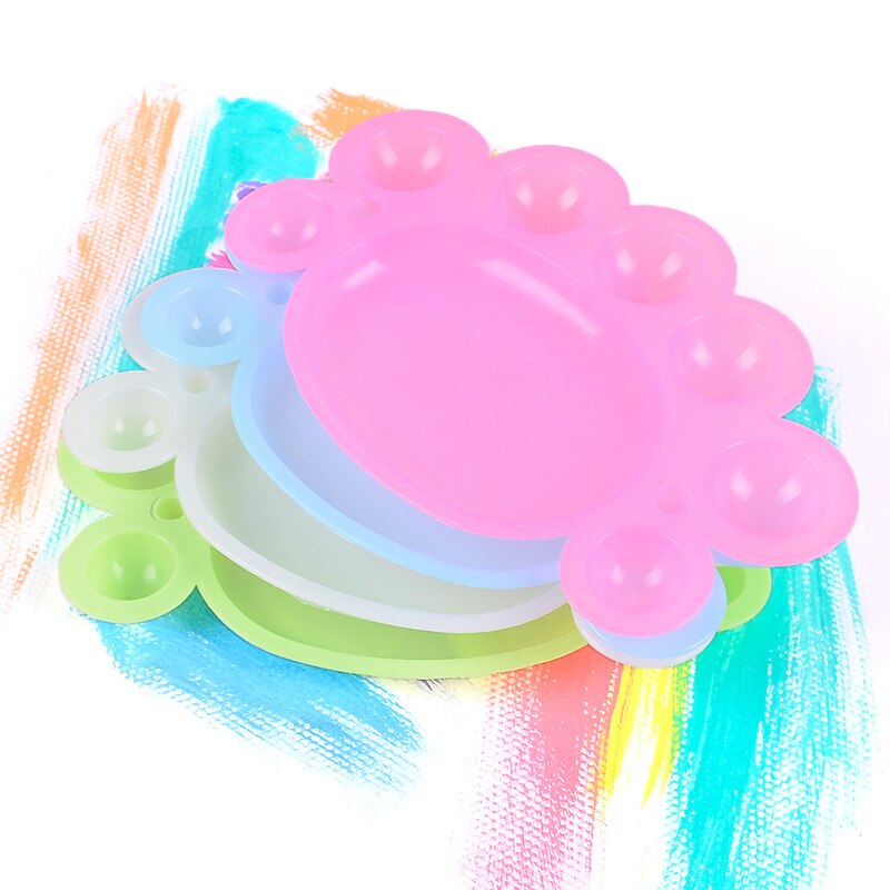 1 pc paleta de pigmento transparente 15 grades flor de ameixa paleta de plástico multi-função óleo aquarela pintura arte suprimentos