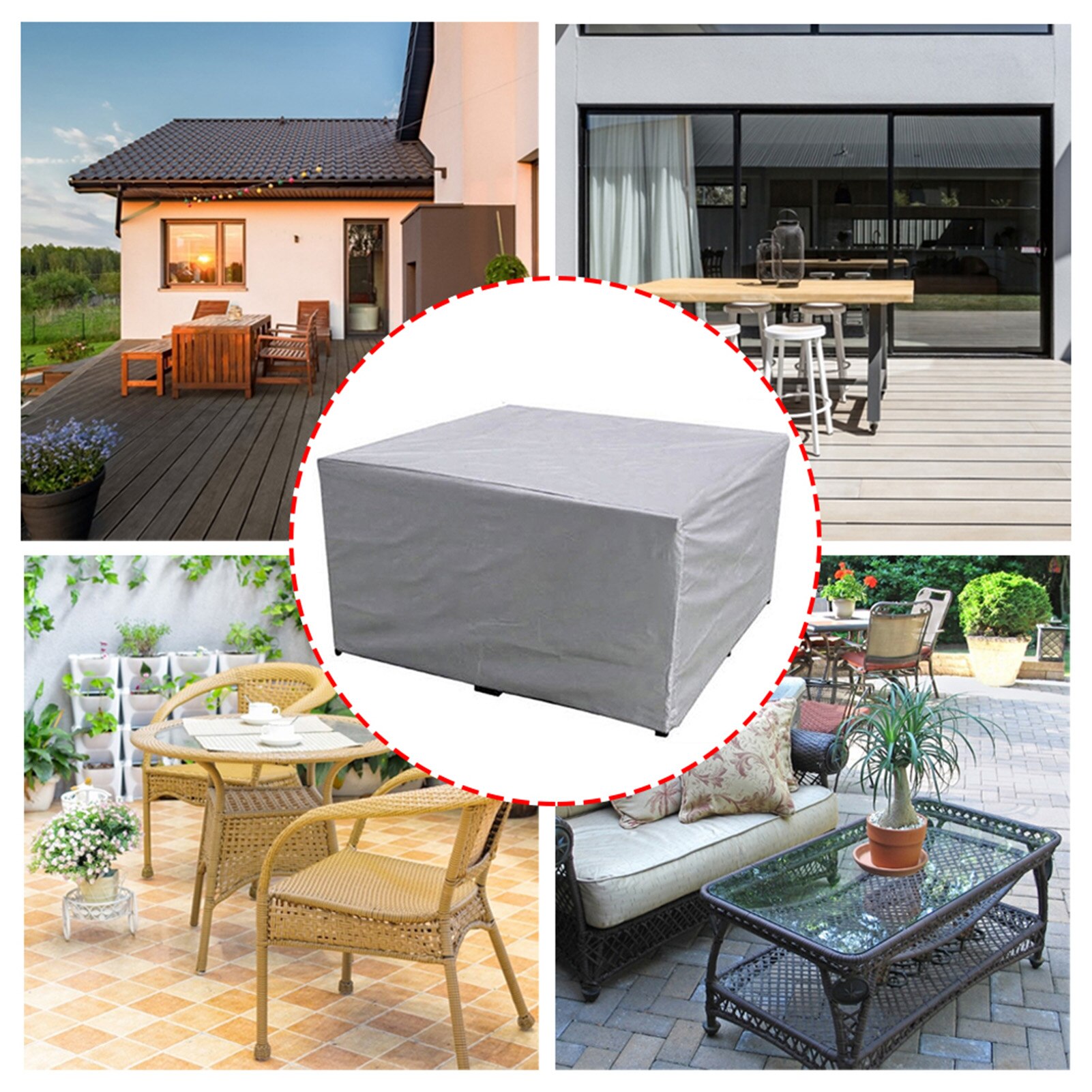 Garden Furniture Covers Patio Furniture Cover Waterproof Patio Table Covers 600D Heavy Duty Oxford Fabric Rattan Furniture Cover