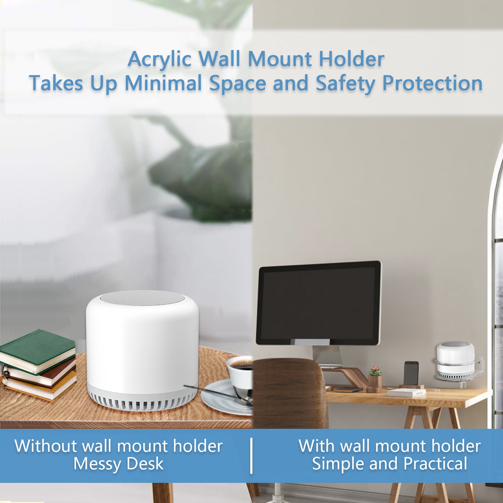 Wall Mount for Meshforce M7 Tri-Band Whole Home Mesh WiFi,Home WiFi Router Shelf Acrylic Holder Bracket