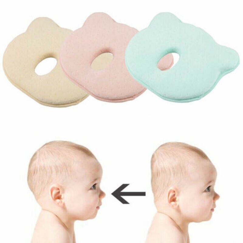 baby pute hukommelse skum nyfødt baby pustende formende puter til å hindre flatt hode ergonomisk