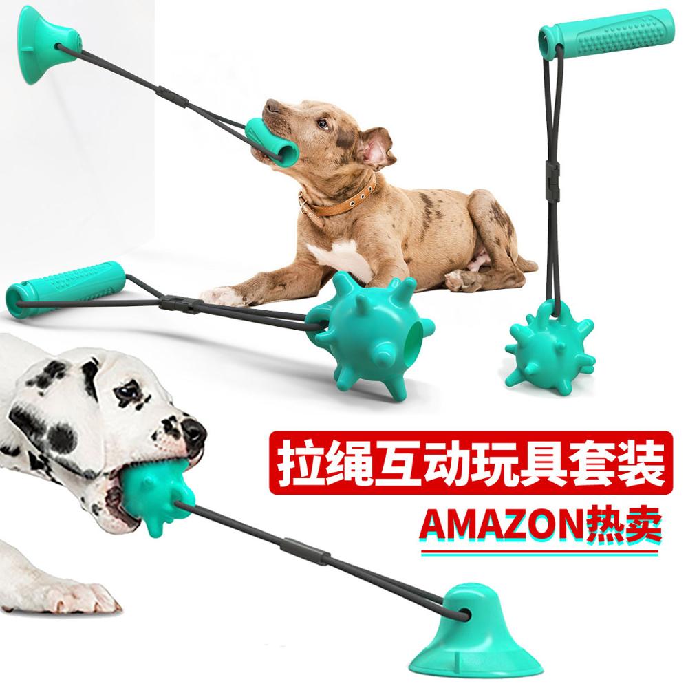 canna ventosa giocattolo tre-pezzo forniture per animali da compagnia nuovi prodotti nuovi modelli di esplosione di vendita calda bastone molare morso-resistente palla