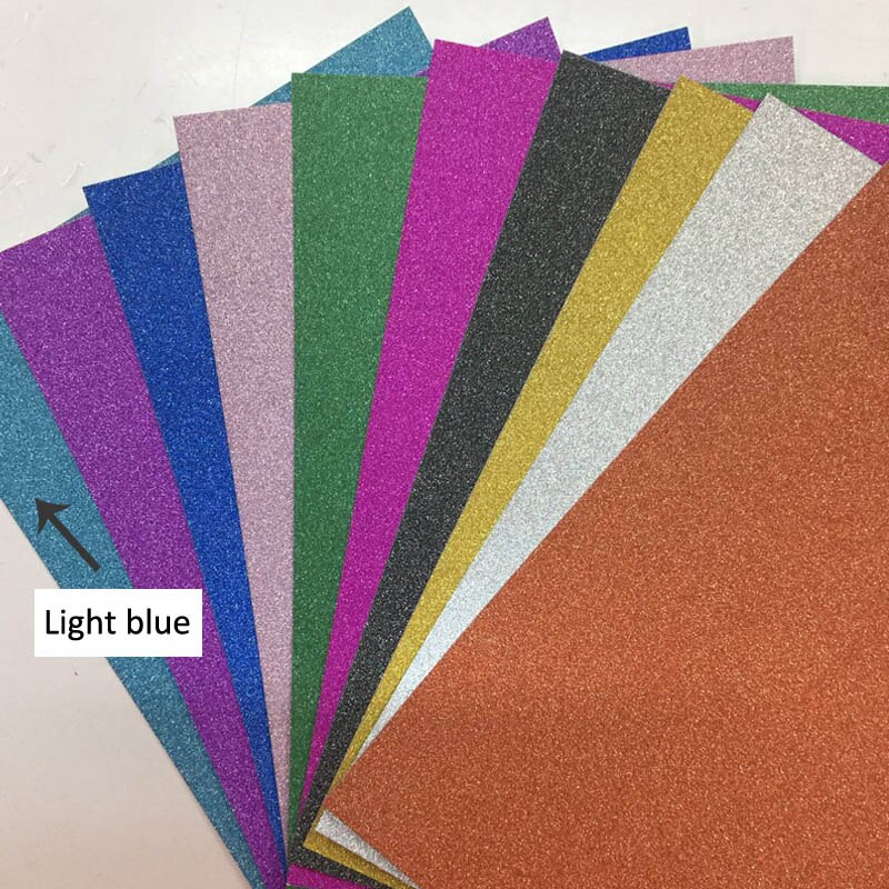 Karte funkeln Papier freundlicher Spielzeug Pappe Ohne Aufkleber Blitz-Pulver Karton Handwerk Papier Party Dekoration: hell Blau