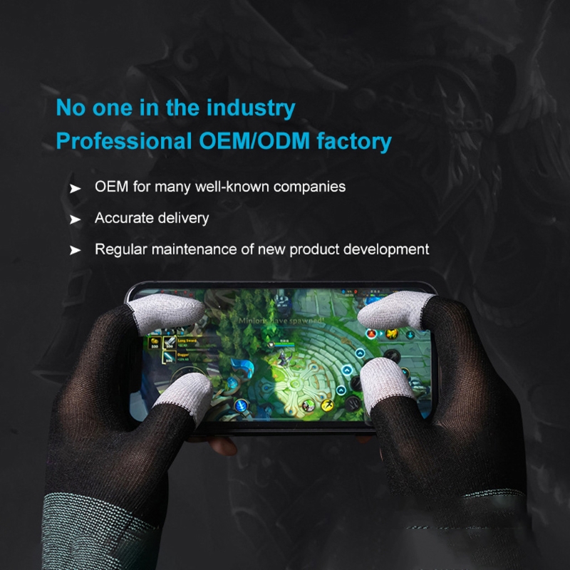 2Pcs Mobiele Game Gaming Handschoenen Voor Gamer Transpiratie Anti-Slip Touchscreen Vinger Mouw Ademend Mobiele Gaming Handschoenen