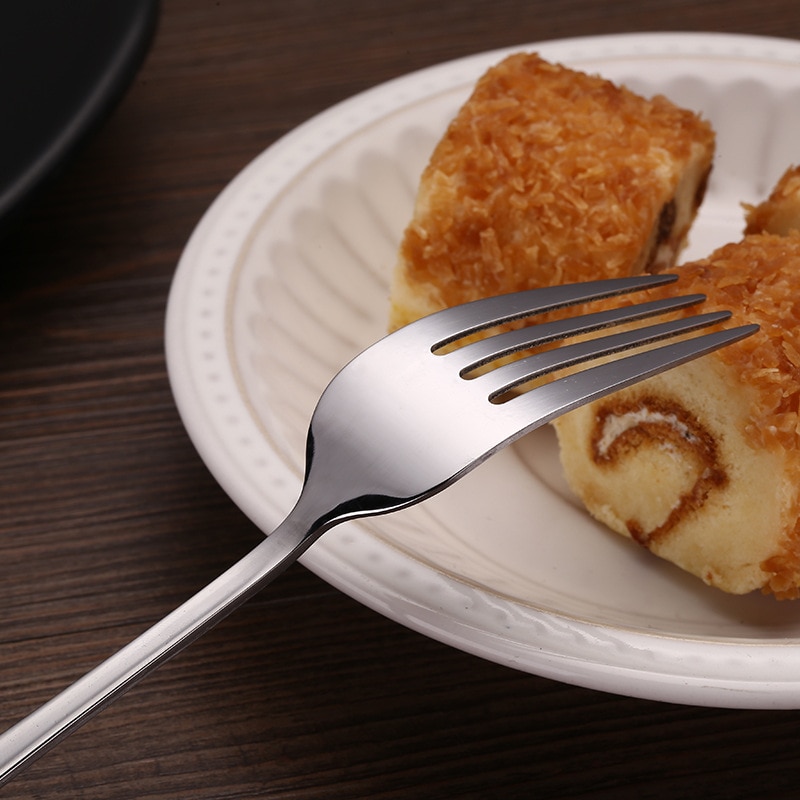 buffet serveringsgaffel rustfritt stål bestikk til dessert matte frukt servise servise kjøkkenutstyr bestikk hjemmelagde retter