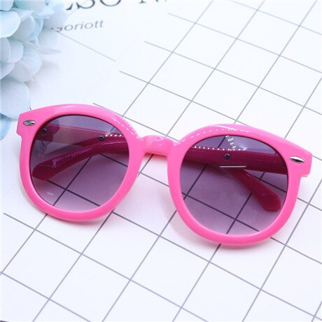 Brand Kids Zonnebril Kind Zwarte Rijst nail Zonnebril Anti-Uv Baby Zon-shading Brillen Meisje Jongen Sunglass: Roze