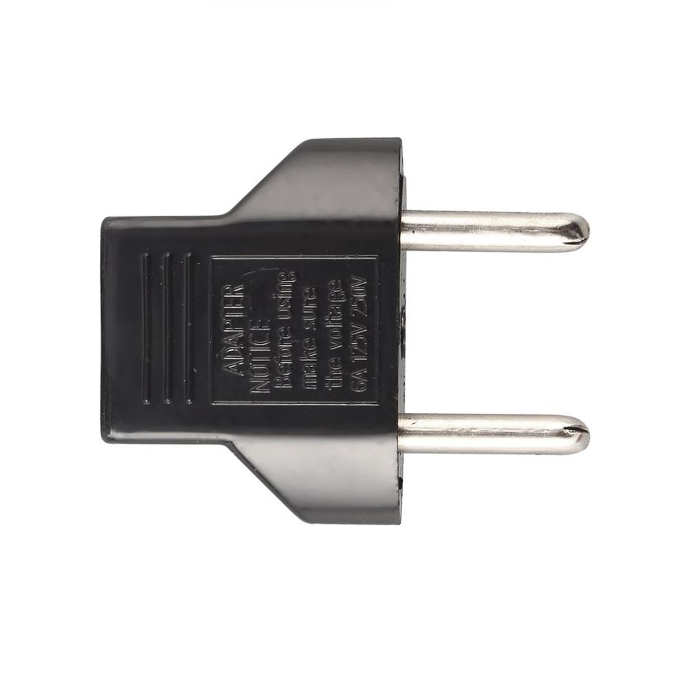Universal EU Adapter Plug 2 Flat Pin To EU 2 Round Pin Plug Socket Power Charger Travel Necessity Household Use