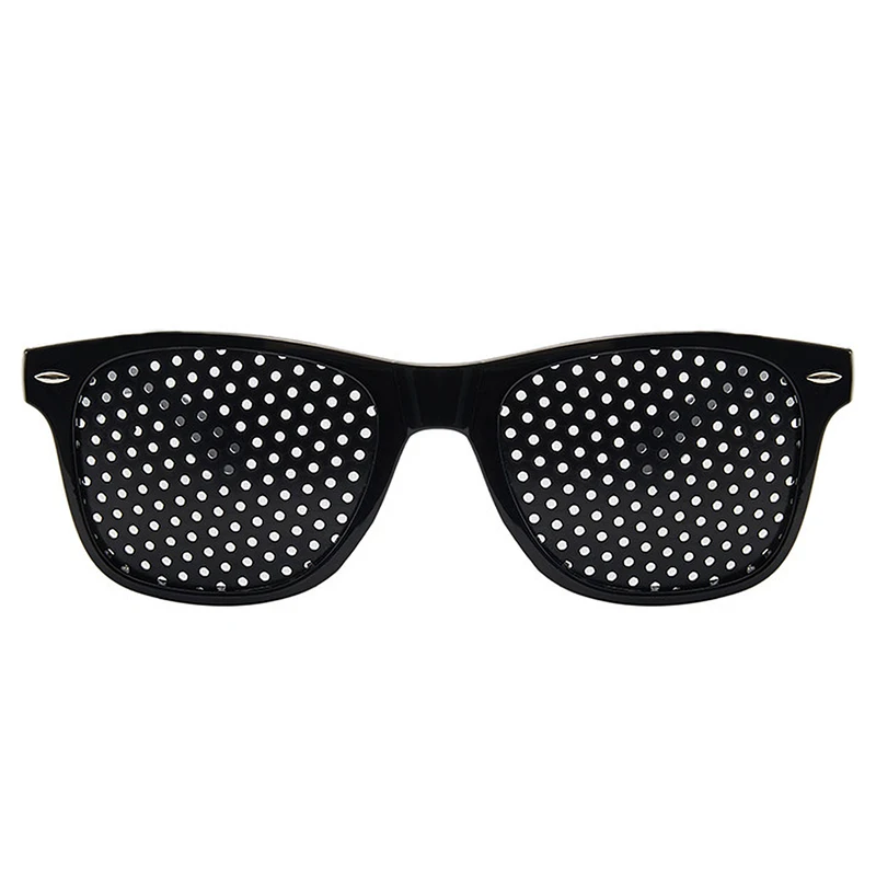 Anti-Myopie Astigmatismus Brille Sehkorrektur Müdigkeit Pin Loch Brille mit Löchern für Männer Frauen Verbesserung der Sehkraft: WHITE