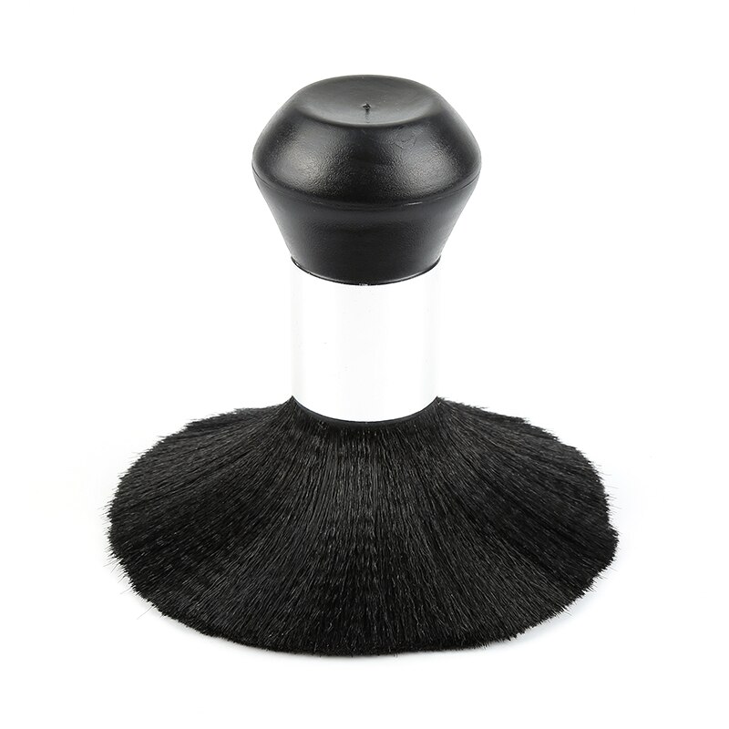 Brochas duraderas de Limpieza del cabello rota para barbería, cepillo de polvo de fibra de plástico para corte de pelo, herramientas de modelado de cabello, color negro