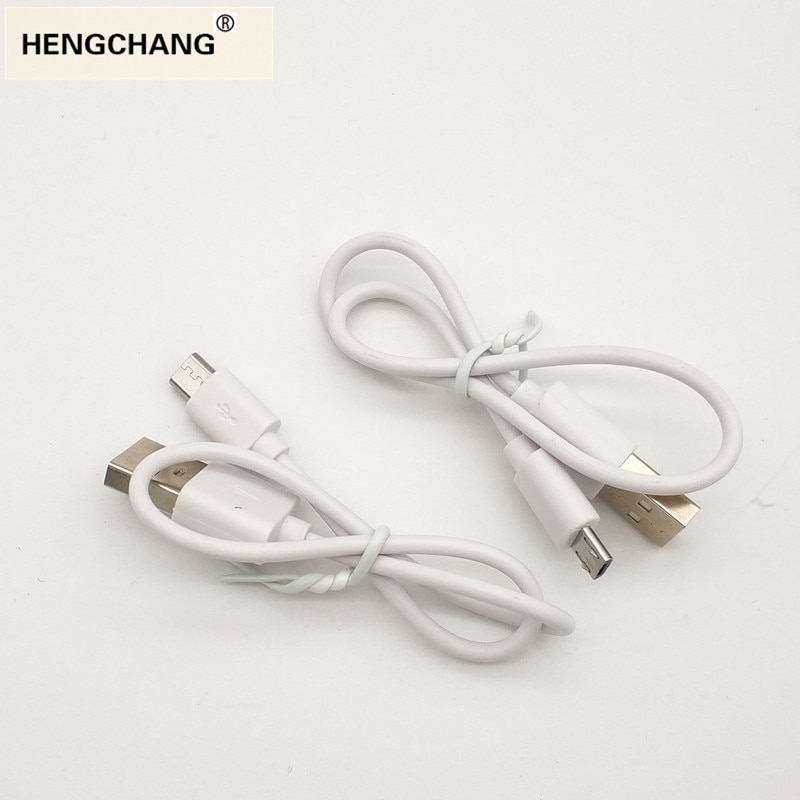 Cable micro usb de 30 cm, cable corto de línea de carga 1A para banco de energía, humidificador, calentador, dispositivo usb 2 uds