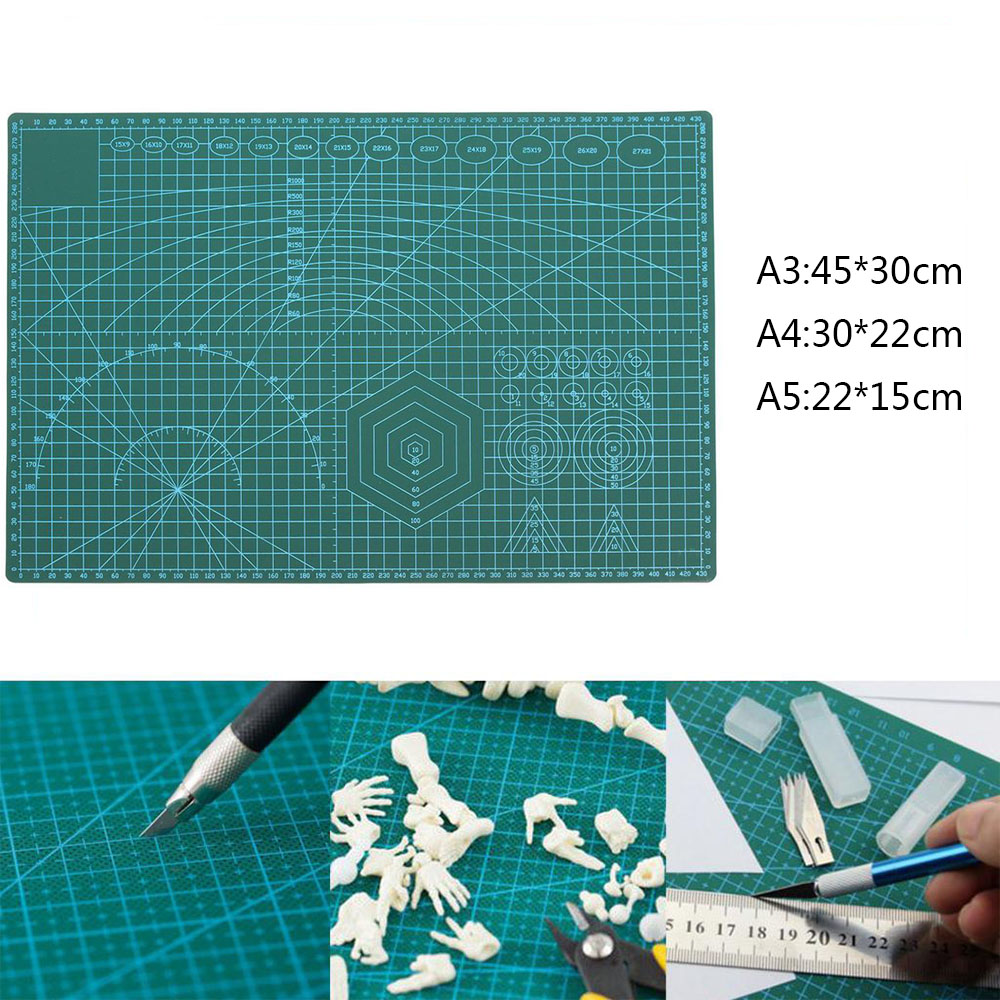 A2/a3/a4/a5 pvc grøn skæremåtte patchwork cut pad patchwork værktøjer manuel diy værktøj læder skæremåtte