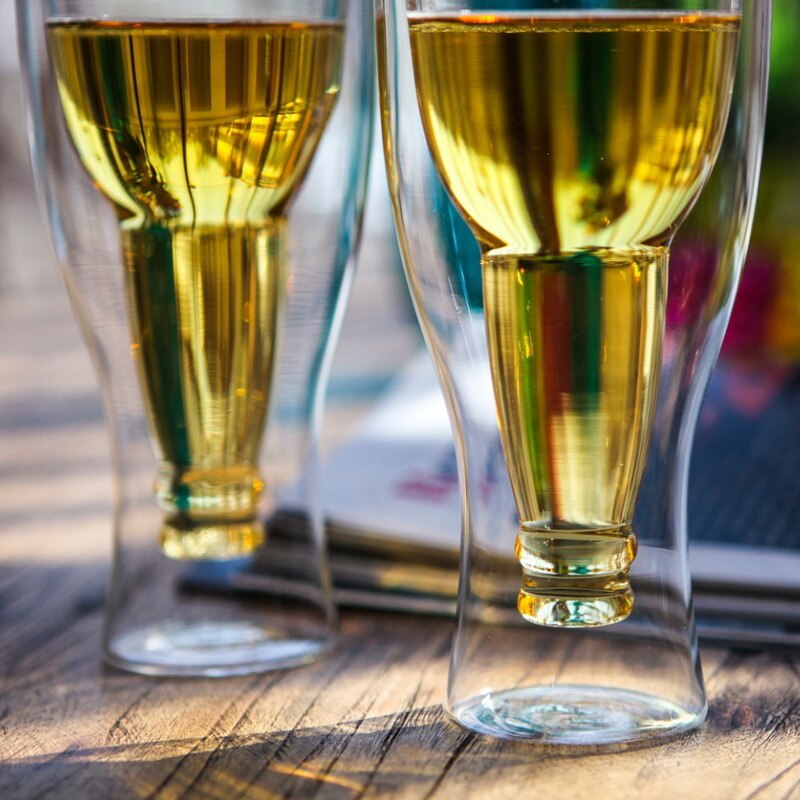 Dubbelwandige glazen koffie-/theekopjes en mokken, bierkoffiekopjes, handgemaakte gezonde drankmok, theemokken, transparant