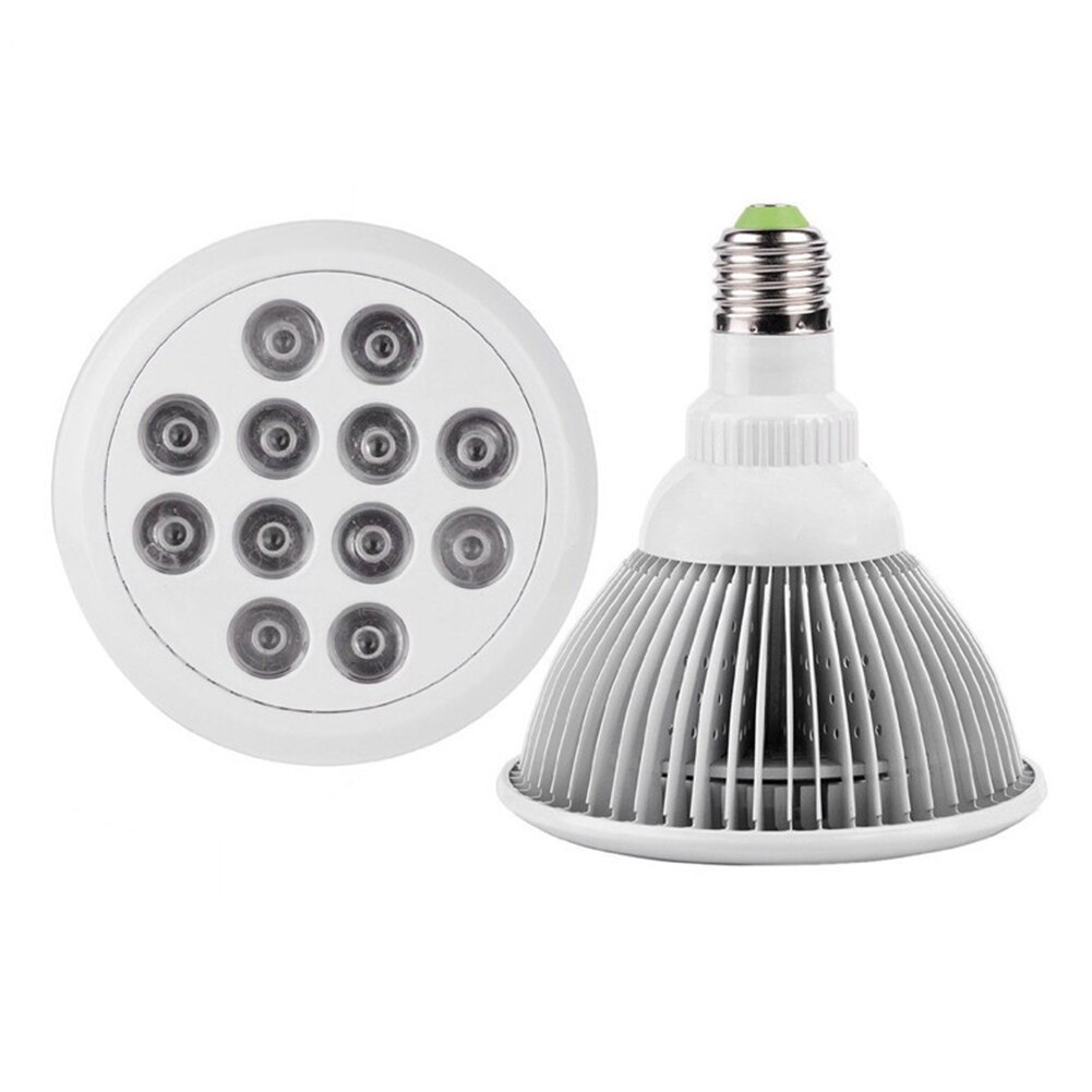 Bombilla LED de 12W-36W E27 Fin para cultivo de plantas hidropónicas de espectro completo: 24W