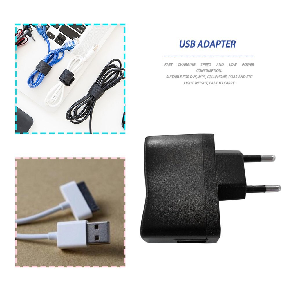 Usb Ac Power Supply Muur Adapter MP3 Charger Eu Plug 100%