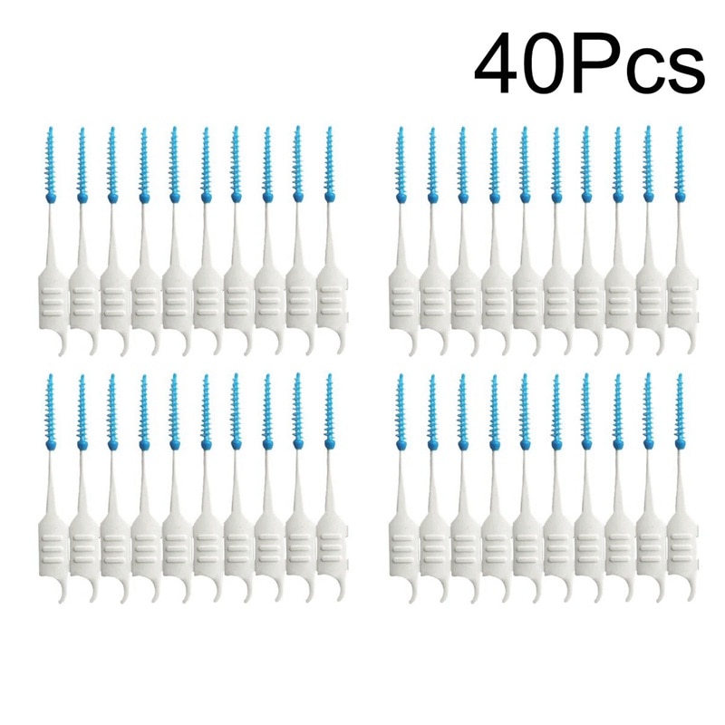 40 Pcs Tanden Tandenstokers Dental Floss Picks Rager Stok Tand Schoon