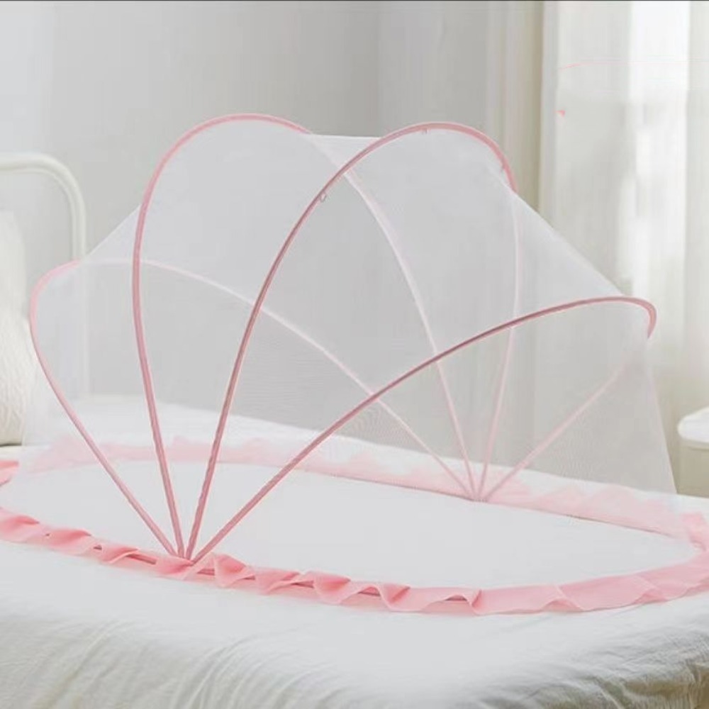Nuovo letto pieghevole zanzariera unded accessori per bambini baldacchino per bambini yurta parasole in plastica copertura per zanzare: Rosso