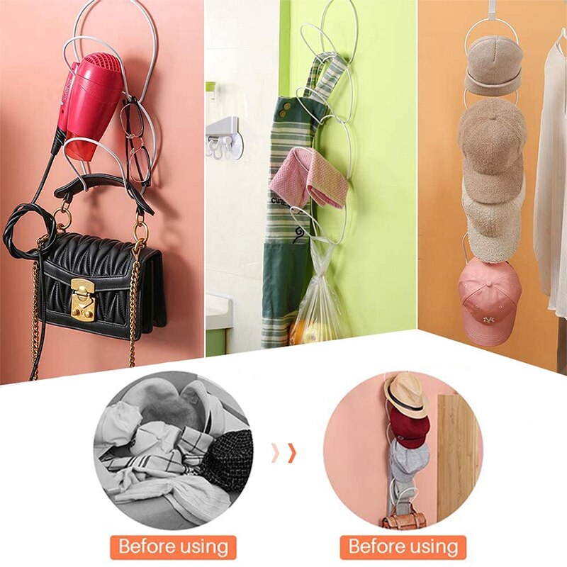 Porte-casquette de Baseball Présentoir de Chapeau, Porte-Placard, Vêtements, Écharpe, Serviette Ronde, Étagère de Rangement, Organisateur de Maison