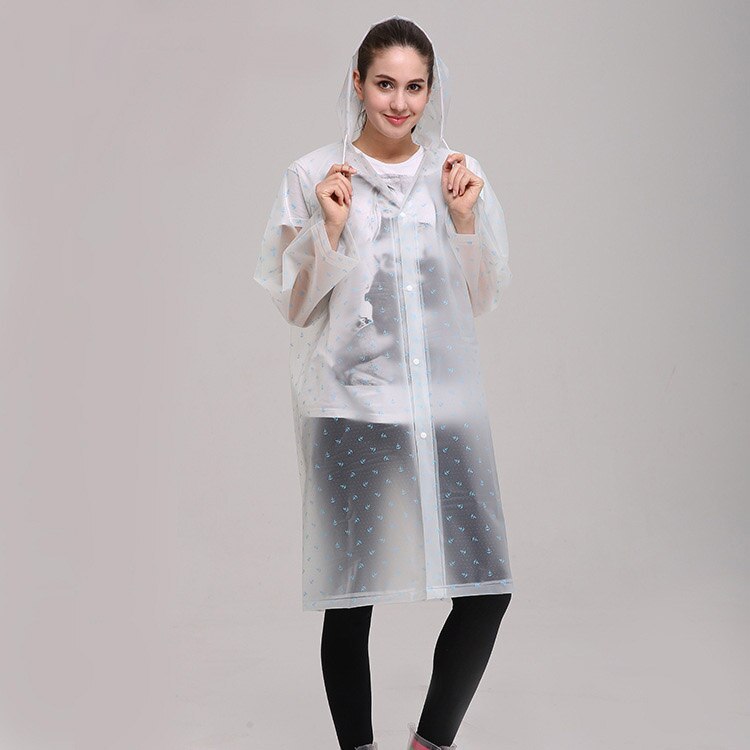 EVA – veste Poncho à capuche pour homme et femme, imperméable, Long, translucide, à la , pour l'extérieur