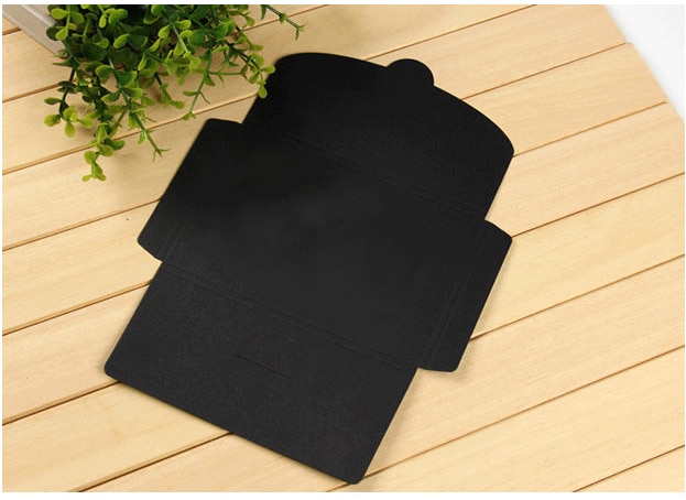 Sobres de papel Kraft clásico, Mini dibujos Kawaii, papelería, Post Sobre Carta, negro, amarillo, carta de amante de la escuela, 20 Uds.
