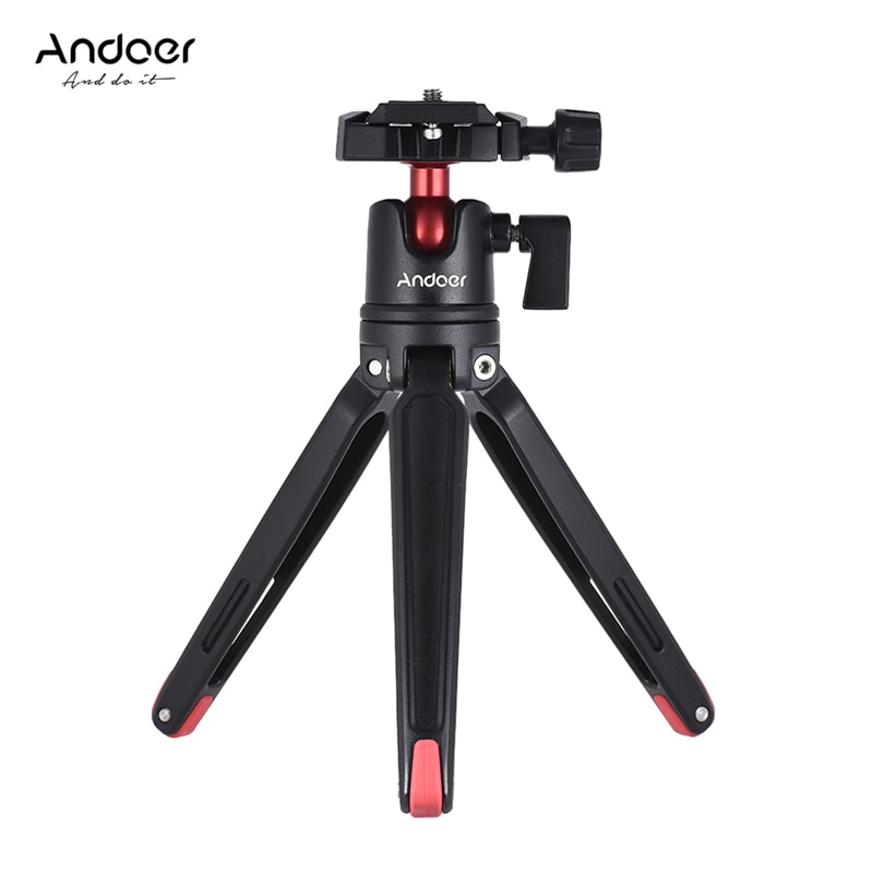 Andoer Mini Handheld Reizen Tafelblad Statief Met Balhoofd Voor Canon Nikon Sony Dslr Mirrorless Voor Smartphone Voor Gopro 5