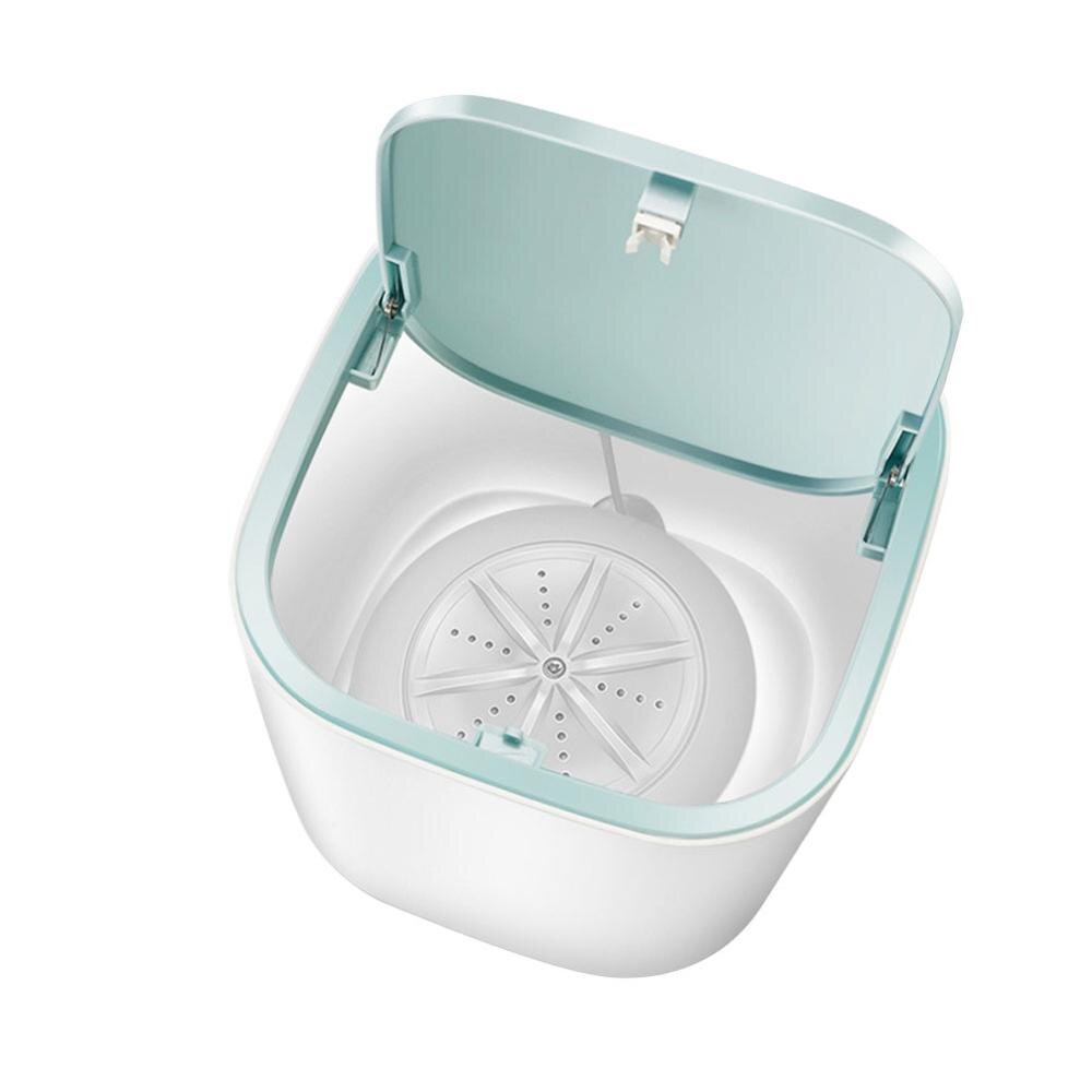 3.8L Mini Washing Machine Household Portable Dry Underwear Care Cleaner USB Ultrasonic Turbo Wave Travel Home Washing Machine: violet
