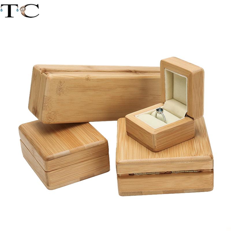 Bamboo and Wood Jewelry Packaging Box Buddhist Bead Collection Box Bamboo Wood Necklace Box Proposal Ring Box