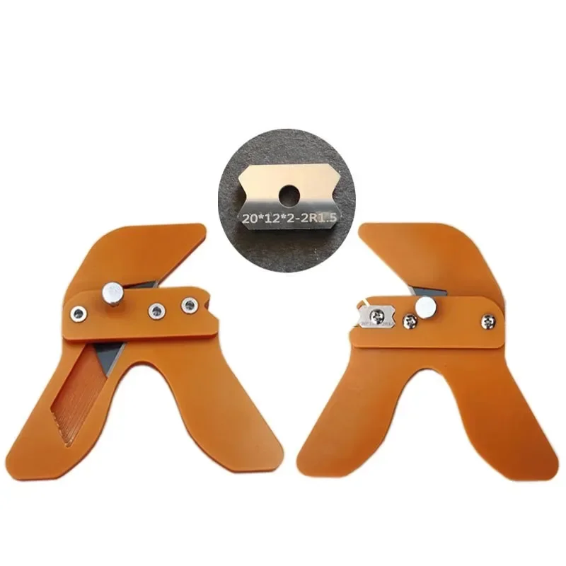 Trimming Blade Arc Straight Edge Banding Strip Scraper Board 2 in1 PVC Manual Edge Trimmer Deburring Woodworking Tool