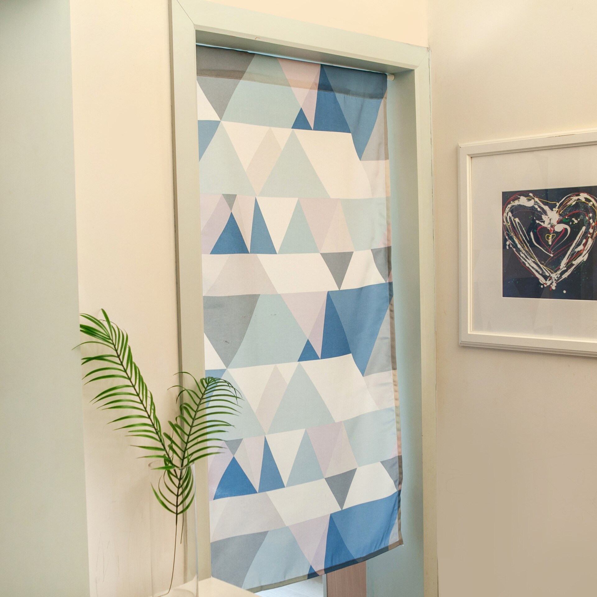 European-Style Polyester Cotton Cloth Curtain Partition Curtain Simple Kitchen Bedroom Cloth Curtain Porch Curtain without Rod