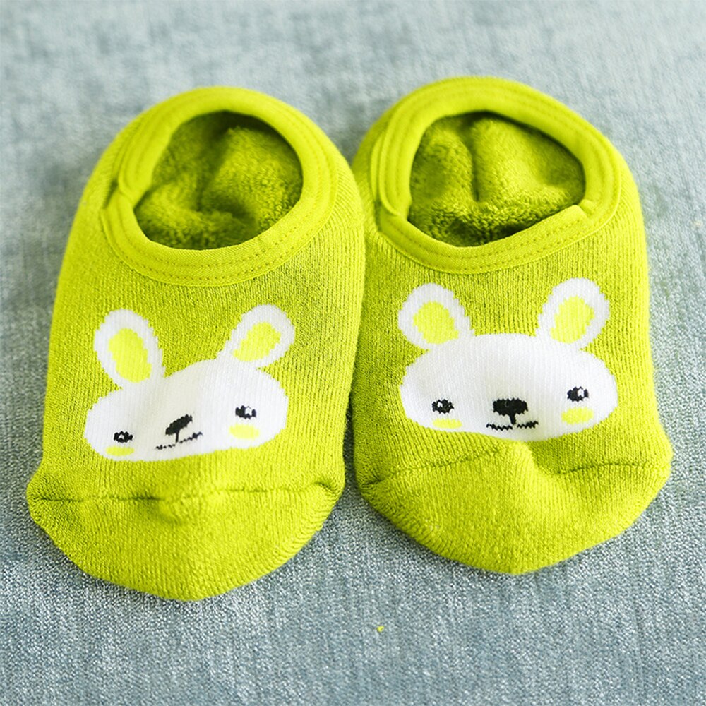 Muslinlife bébé chaussettes courtes coton dessin animé chaussettes enfants enfant en bas âge filles garçons chaussettes courtes anti-dérapant sol chaussettes automne hiver 0-6T
