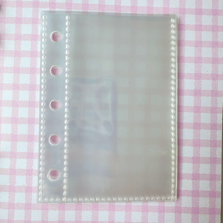 M5 glitterfargede løse ark 5-- hulls godterifarget permomslag journal skisseboktilbehør dagbok kontorrekvisita: Marineblå