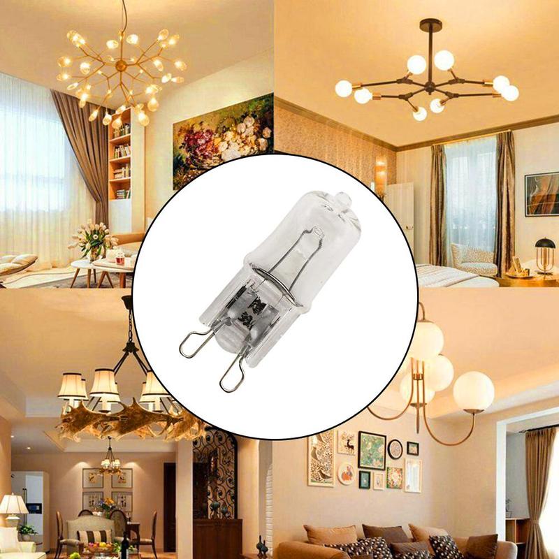 5/10pcs G9 Halogen Oven Cooker Lamp Light Bulb Clear Capsule 240V 25W Watt CE Approved 3000K Warm White Home Lighting Gadget