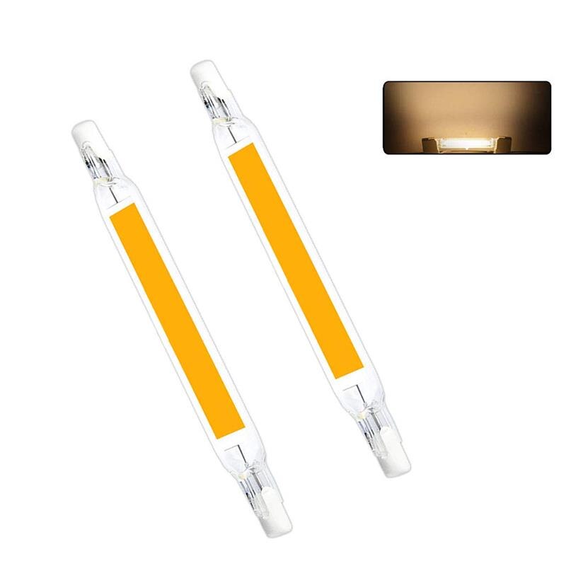 2 Stuks Dimbare Mini R7S Cob Led Lamp Glazen Buis Voor Vervangen Halogeen Spot Light Ac 110V 220V 5W 10W Energiebesparing: Warm White / 110V