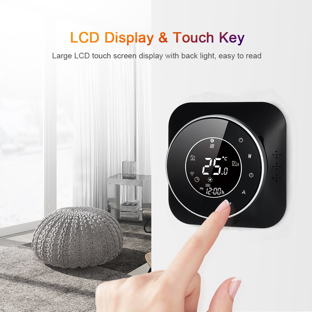 95-240V Programmable Thermostat 5+1+1 Periods Touchscreen with Backlight Boiler Heating Thermoregulator Temperature Controller