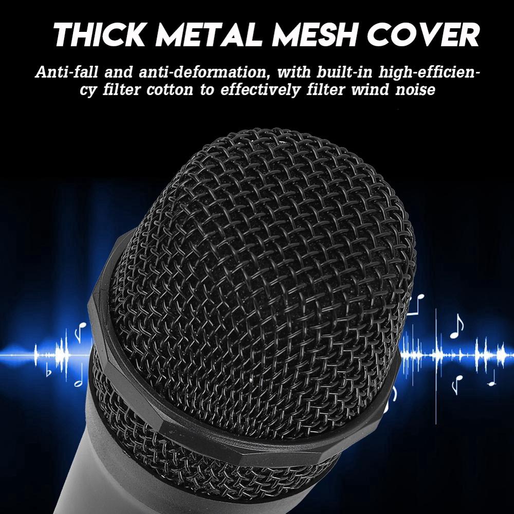 Universal VHF Wireless Handheld Microphone with Receiver/Antenna for Karaoke/Business Meeting Portable Microphones