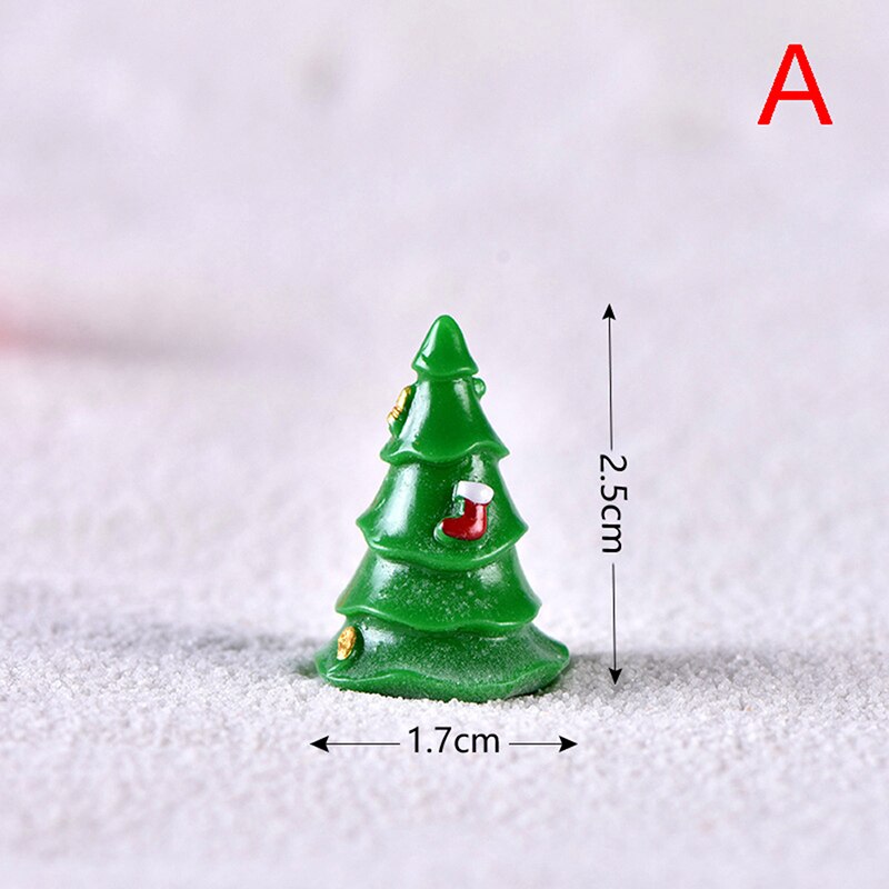 Mini Resin Christmas Decoration Santa Claus Snowman Tree Micro Landscape Model DIY Miniature Garden Figurines Home Decoration: A