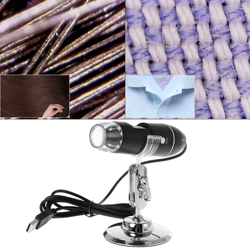 1000X USB Digital Microscope Camera Endoscope 8LED Magnifier with Metal Stand For Windows