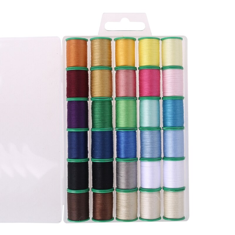 Complete Sewing Thread Kit 30 Pcs Basic DIY Sewing Kits with Storage Box for Sewing for Adults Beginners Emergency Repairs E56E