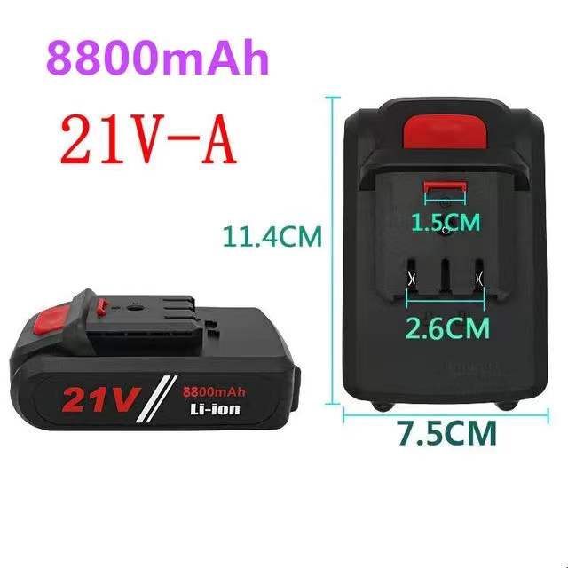 21V 36v 9800mah electric tool general rechargeable lithium battery electric screw driver electric drill Li-ion batter: black