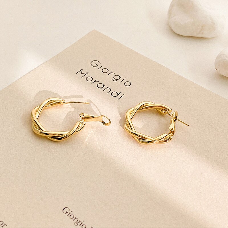 minimalistischen Kette Ohrringe für Frauen Trendy Geometrische Hoop Erklärung Ohrringe Partei Schmuck