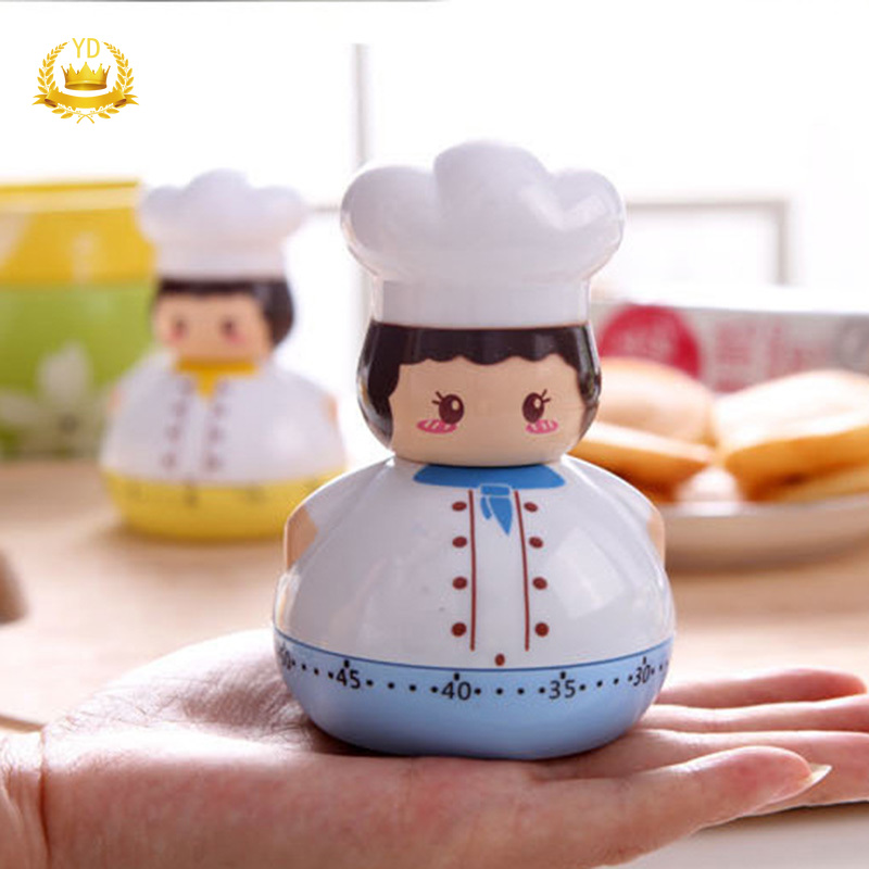 Funny Caartoon Kitchen Timer Plastic Mechanical 60 Minutes Cooking Count Up Countdown Alarm Bell Sleep Stopwatch Clock