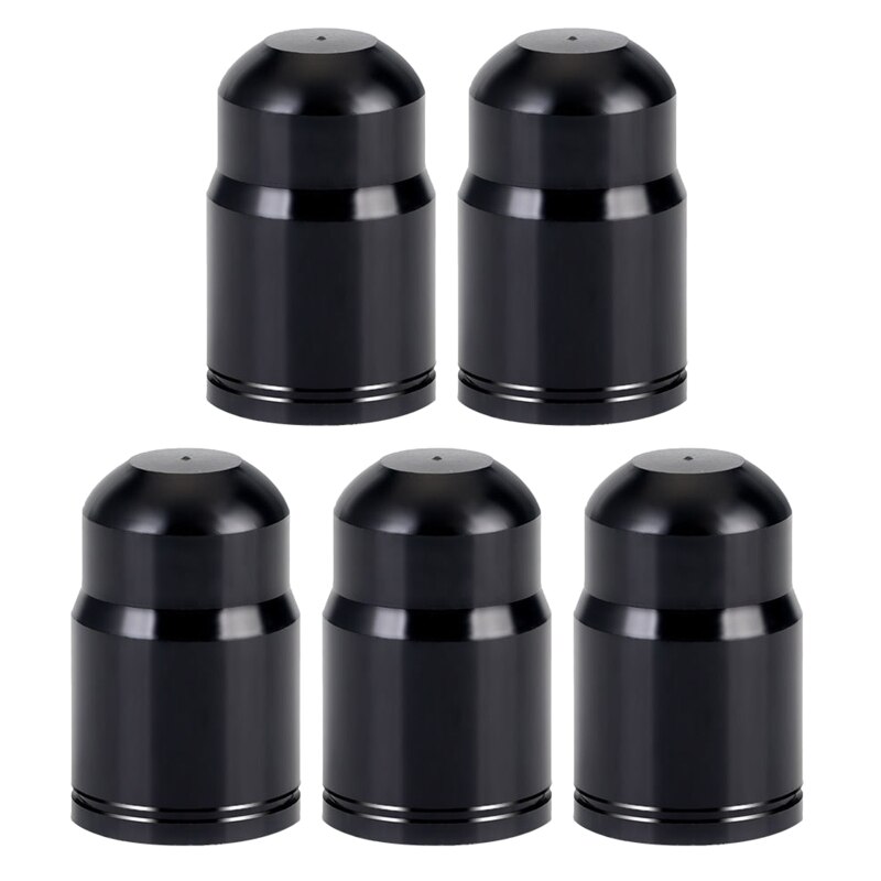 Valve Caps, Bicycle Dust Caps-Schrader Presta Bikes Cover for Mountain / Road Bike, Bicycle Accessories,5 Pieces: Black S