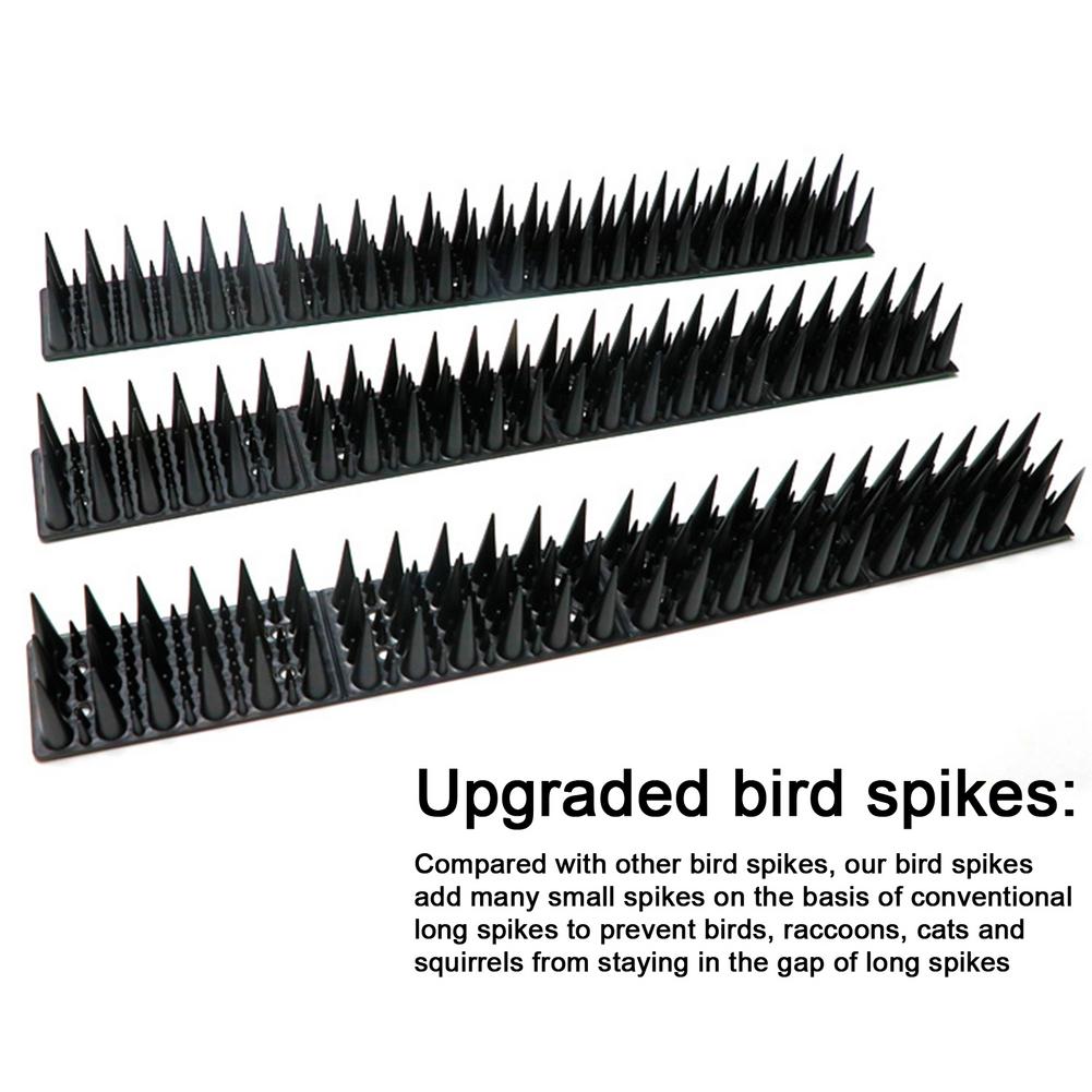 12pcs/pack 40cm Plastic Anti-bird Spikes Fence Wall Spikes Keep Cat Bird Away Protective Fence Spike Balcony Garden Fence