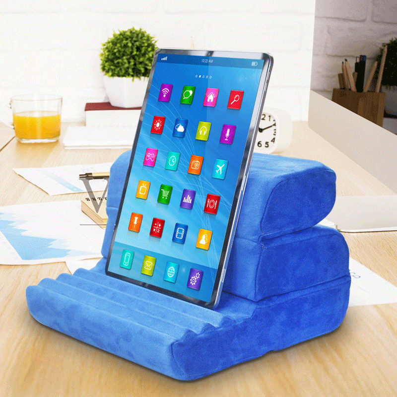 Soft Sponge Pillow Tablet Holder For Kindle e-book Readers Phone Tablet Stand Support Multi-angle Bed Reading Stand Lunch Break