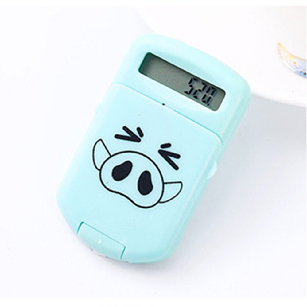 Portable Digit Calculator Kawaii Mini Calculator Pocket Size 8 Display Cartoon Cute Keychain Calculator Office Supplies: Sky Blue