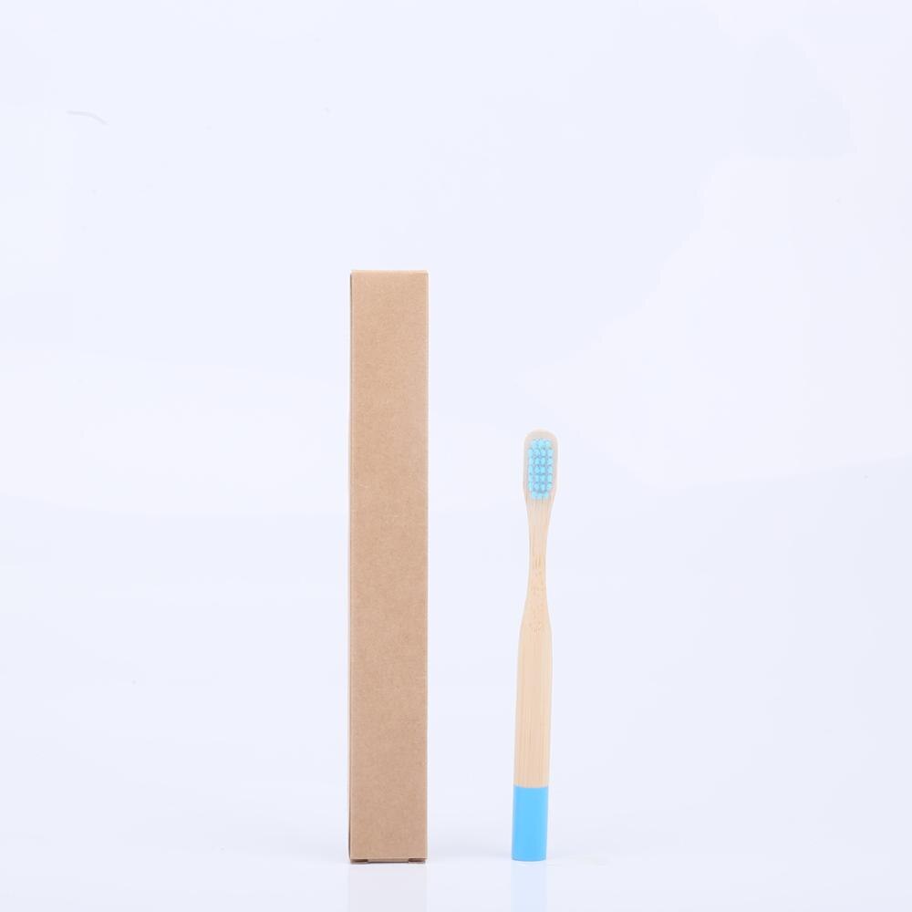 1Pcs Kids Kleurrijke Bamboe Tandenborstel Ronde Handvat Natuurlijke Koolstofarme Eco-vriendelijke Zachte Tandenborstel Oral Care: 95