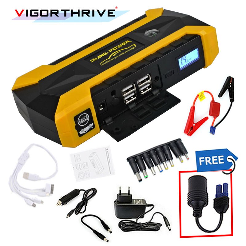 Car Jump Starter For Petrol Car Auto Starting Car Battery Booster Petrol Starting Device 12V Car Power Bank Emergency Discharge